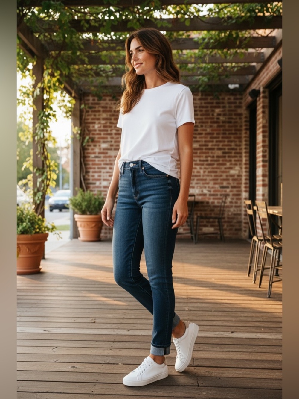 Frame High-Rise Skinny Jeans in Dark Blue